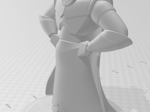 Bonecos 3D 风格漫画动漫将军 zurg 风格 caricato 3D 打印模型