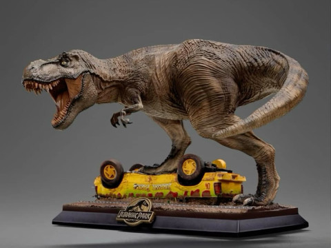 Bonecos estilo 3d manga anime tiranossauro estilo parque jurásico caricato Modelo de impresión 3D