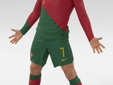 Bonecos 3D styl manga anime piłka nożna futebol cr7 caricato Model do druku 3D