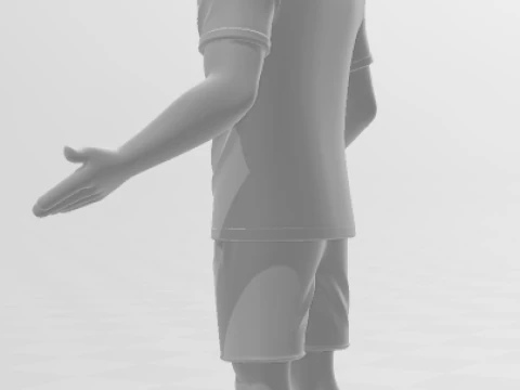 Bonecos 3d style manga anime soccer futebol zlatan ibrahimovic style caricato 3D Print Model
