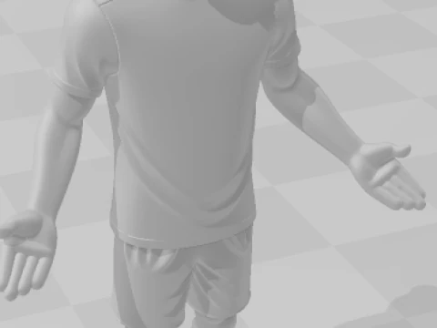 Bonecos 3d style manga anime soccer futebol zlatan ibrahimovic style caricato 3D Print Model