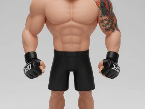 Bonecos estilo 3d manga anime fabricio vai cavalo werdum estilo caricato Modelo de impresión 3D