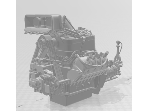 Bonecos 3d stil manga anime araba yarışı sürükle nhra motor tarzı karikatür 3D Baskı Modeli