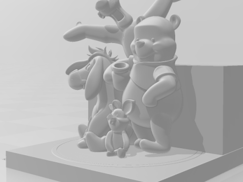 Bonecos 3d 风格漫画动漫小熊维尼 ursinho 泡芙风格 caricato 3D 打印模型