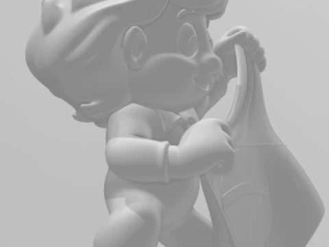 Bonecos 3d style manga anime seninha ayrton senna style caricato 3D Print Model