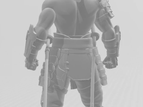 Bonecos 3d style manga anime men warrior guerreiro style caricato 3D Print Model