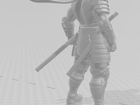Bonecos estilo 3d mangá anime homens guerreiro guerreiro estilo caricato Modelo de Impressão 3D