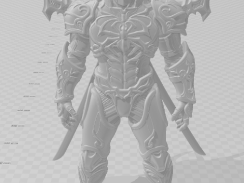 Bonecos estilo 3d mangá anime homens guerreiro guerreiro estilo caricato Modelo de Impressão 3D