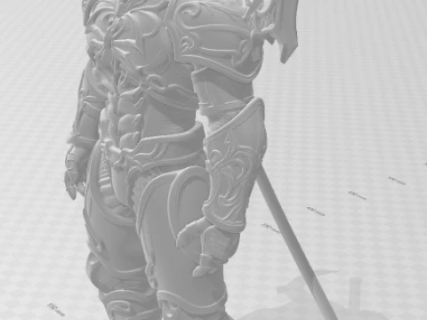 Bonecos 3d style manga anime men warrior guerreiro style caricato 3D Print Model