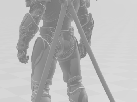 Bonecos estilo 3d mangá anime homens guerreiro guerreiro estilo caricato Modelo de Impressão 3D