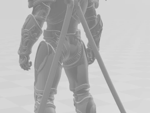 Bonecos 3d style manga anime men warrior guerreiro style caricato 3D Print Model