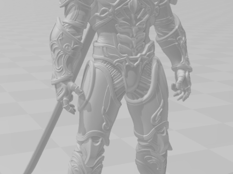 Bonecos estilo 3d mangá anime homens guerreiro guerreiro estilo caricato Modelo de Impressão 3D