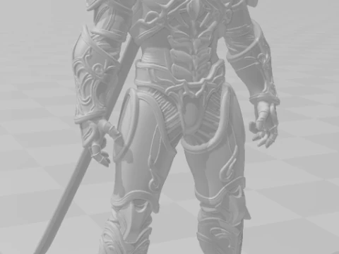 Bonecos 3d style manga anime men warrior guerreiro style caricato 3D Print Model