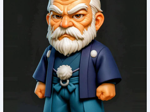 Bonecos 3d style manga anime saint seiya kido style caricato 3D Print Model