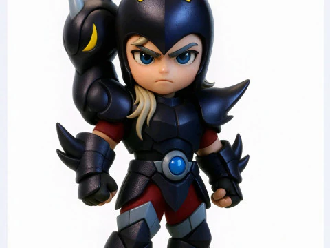 Bonecos 3d style manga anime saint seiya siegfried de dubhe style caricato 3D Print Model