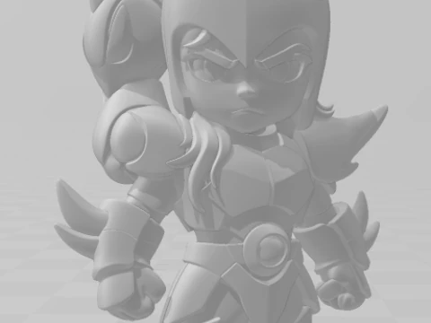 Bonecos 3d style manga anime saint seiya siegfried de dubhe style caricato 3D Print Model