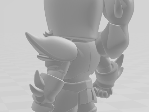 Bonecos estilo 3d mangá anime saint seiya siegfried de dubhe estilo caricato Modelo de Impressão 3D