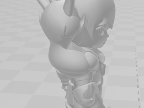 Bonecos estilo 3d mangá anime saint seiya siegfried de dubhe estilo caricato Modelo de Impressão 3D