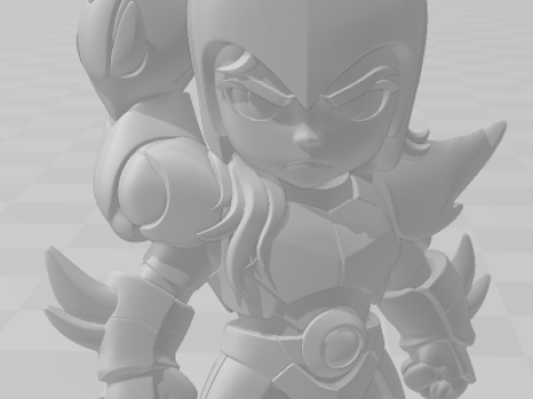 Bonecos estilo 3d mangá anime saint seiya siegfried de dubhe estilo caricato Modelo de Impressão 3D