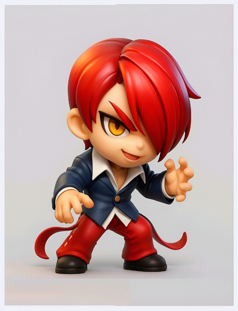 Bonecos 3d スタイル マンガ アニメ ザ・キング・オブ・ファイターズ イオリ オロチ スタイル カリカート 3Dプリントモデル .c4d .max .obj .3ds .fbx .stl .blend 