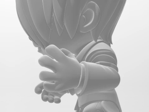 Bonecos 3d style manga anime the king of fighters iori orochi style caricato 3D Print Model