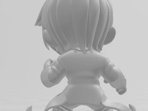 Bonecos 3d style manga anime the king of fighters iori orochi style caricato 3D Print Model