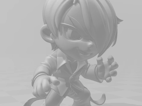 Bonecos 3d style manga anime the king of fighters iori orochi style caricato 3D Print Model