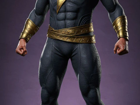 Bonecos 3d style manga anime black adam style caricato 3D Print Model