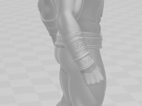 Bonecos 3d style manga anime black adam style caricato 3D Print Model