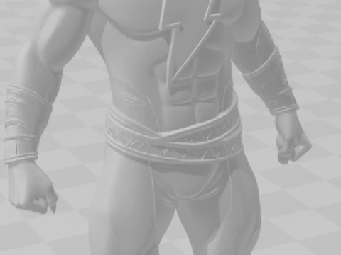 Bonecos 3d style manga anime black adam style caricato 3D Print Model