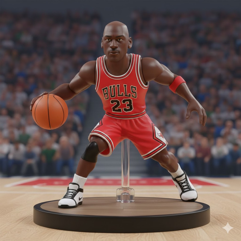 Bonecos estilo 3d manga anime estilo michael jordan caricato Modelo de impresión 3D .c4d .max .obj .3ds .fbx .stl .blend 