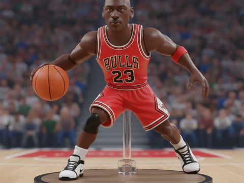 बोनकोस 3डी स्टाइल मंगा एनीमे माइकल जॉर्डन स्टाइल कैरिकैटो 3D प्रिंट मॉडल