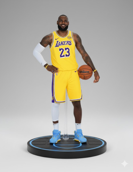 Bonecos 3d スタイル マンガ アニメ レブロン ジェームズ バスケットボール スタイル カリカート 3Dプリントモデル .c4d .max .obj .3ds .fbx .stl .blend