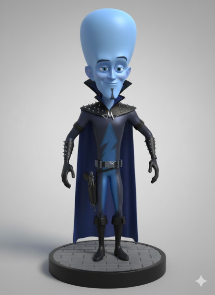 Bonecos manga anime w stylu 3D megamint megamente caricato Model do druku 3D .c4d .max .obj .3ds .fbx .stl .blend 