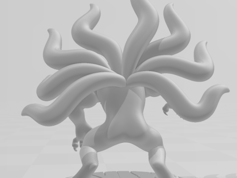 Bonecos estilo 3d manga anime kurama estilo naruto caricato Modelo de impresión 3D