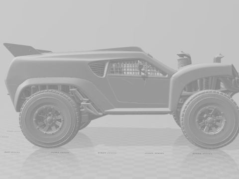 बोनकोस 3डी स्टाइल मंगा एनीमे मॉन्स्टर ट्रक हॉटव्हील्स स्टाइल कैरिकैटो 3D प्रिंट मॉडल