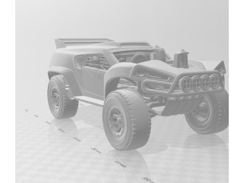 बोनकोस 3डी स्टाइल मंगा एनीमे मॉन्स्टर ट्रक हॉटव्हील्स स्टाइल कैरिकैटो 3D प्रिंट मॉडल