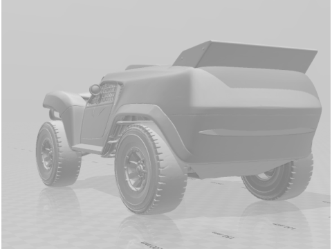 बोनकोस 3डी स्टाइल मंगा एनीमे मॉन्स्टर ट्रक हॉटव्हील्स स्टाइल कैरिकैटो 3D प्रिंट मॉडल