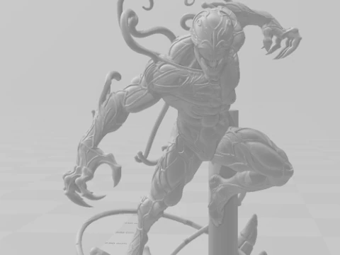 Bonecos 3d style manga anime spiderman carnificina style caricato 3D Print Model