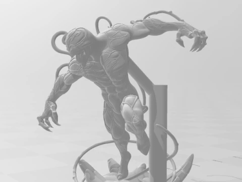 Bonecos 3d style manga anime spiderman carnificina style caricato 3D Print Model