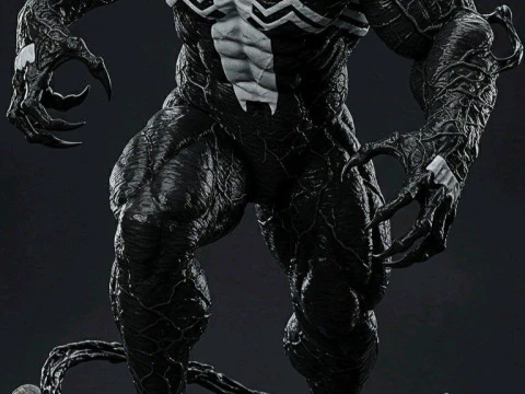 Bonecos 3d style manga anime spiderman venom style caricato 3D Print Model