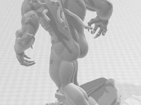 Bonecos 3d style manga anime spiderman venom style caricato 3D Print Model