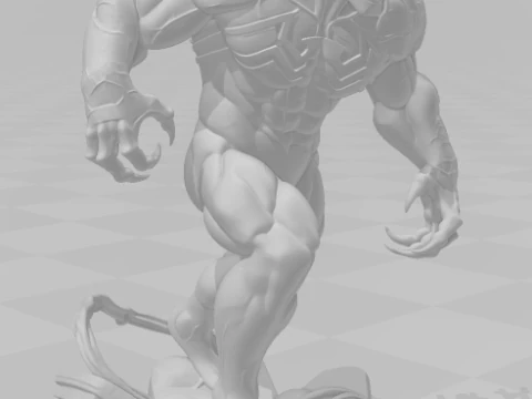 Bonecos 3d style manga anime spiderman venom style caricato 3D Print Model