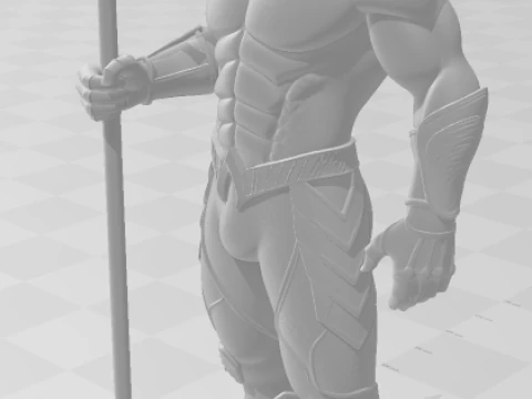 Bonecos 3d style manga anime dc aquaman style caricato 3D Print Model