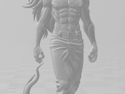 Bonecos 3d style manga anime yusuke urameshi style caricato 3D Print Model
