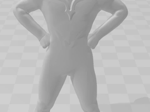 Bonecos 3d style manga anime ultraman style caricato 3D Print Model