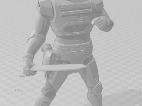 Bonecos 3d style manga anime jaspion style caricato 3D Print Model