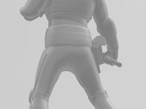 Bonecos 3d style manga anime jaspion style caricato 3D Print Model