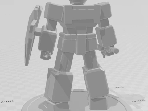 Bonecos 3d style manga anime esquadrao changeman changerobo style caricato 3D Print Model