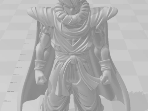 Bonecos 3d style manga anime dragonball gohan style caricato 3D Print Model